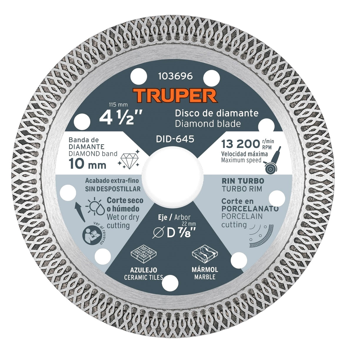 Disque De Diamant Coupe Grès Cérame 110 Mm X 1Mm Pour