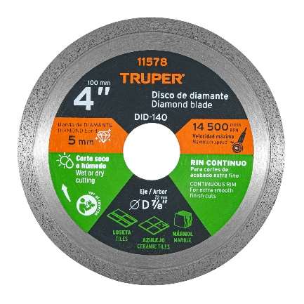 Disque De Diamant 100Mm X 1,6Mm Coupe Extra-Fin Carrelage Marbre