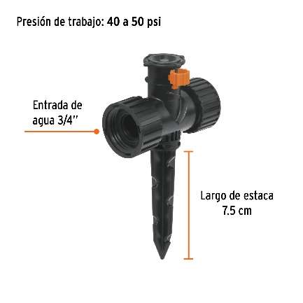 Mini Asperseur Plastique Arrosage 360º 6 M
