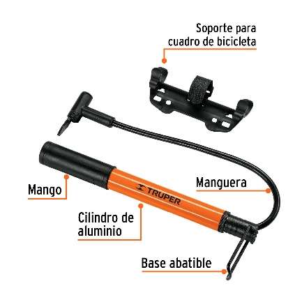 Mini Pompe De Air Manuel Longueur: 28 Cm 60Psi