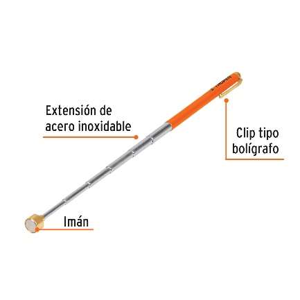 Aimant Extensible Acier Inox 1,5Kg Min: 128Mm Max: 630Mm