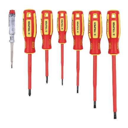 Jeu De 6 Tournevis 1000 V Inclus Testeur De Tension