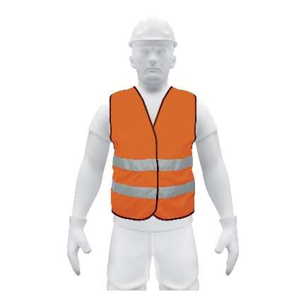 Gilet De Sécurité Polyester Avec Rubans De 5 Cm