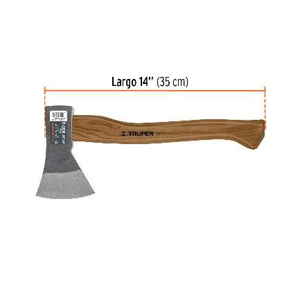 Hache Européenne 600 G Longueur: 35 Cm