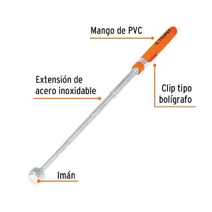 Aimant Extensible Acier Inox 3,6Kg Min: 163Mm Max: 630Mm