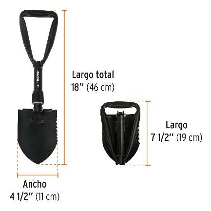 Pelle - Scie - Pioche Pliable Longueur: 46 Cm