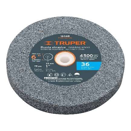 Roue Abrasive Oxyde De Aluminium Grain Épais 36 150 Mm X 19 Mm