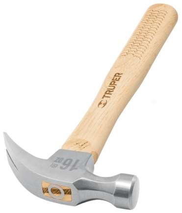 Marteau Poli Griffe Courbe 450G Manche: 33 Cm
