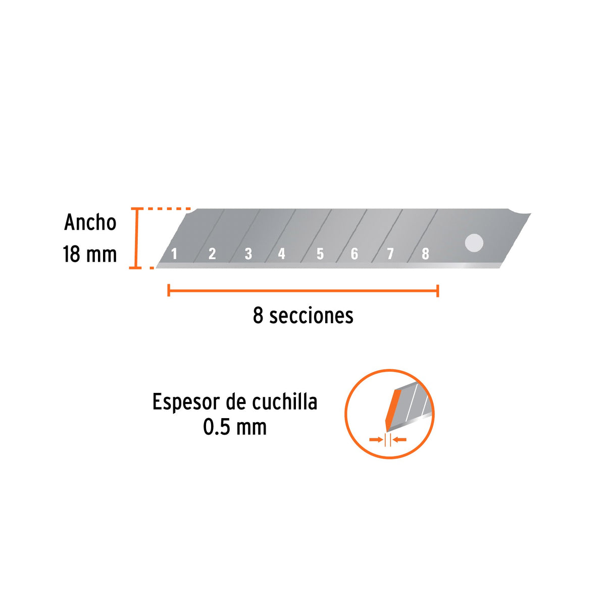 Lames De Pièce De Rechange Pour Cutter Étui 10 Pièces Épaisseur: 0,5 Mm