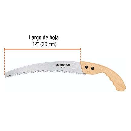 Scie À Main De Taille 30 Cm Lame Courbe Manche De Bois
