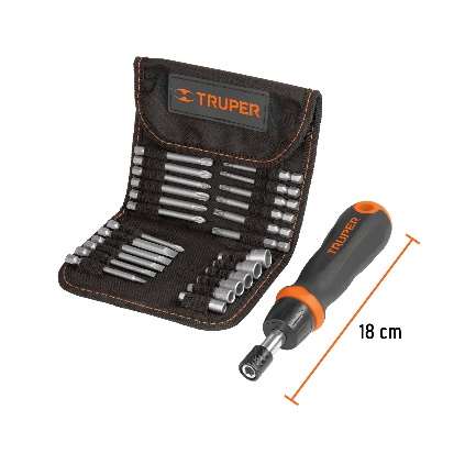 Tournevis Type Cliquet 18 Embouts Et 6 Douilles