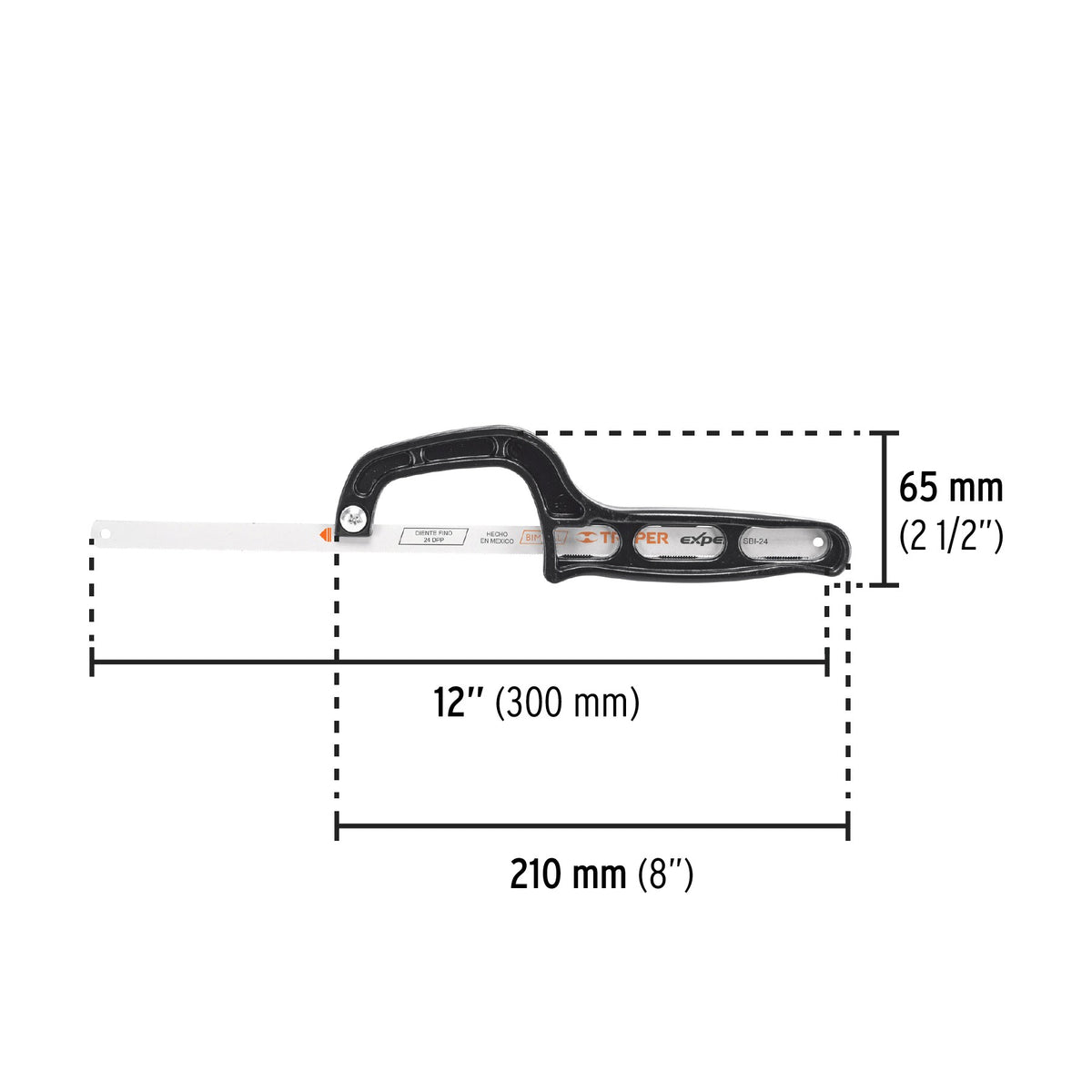 Mini Arc De Plastique Scie À Métaux De 30 Cm Incluse