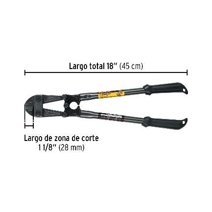 Coupe-Boulons Manche Tubulaire Longueur Total 46 Cm