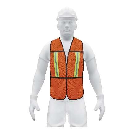 Gilet De Sécurité Polyester Avec Rubans De 19 Mm