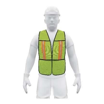 Gilet De Sécurité Polyester Avec Rubans De 19 Mm