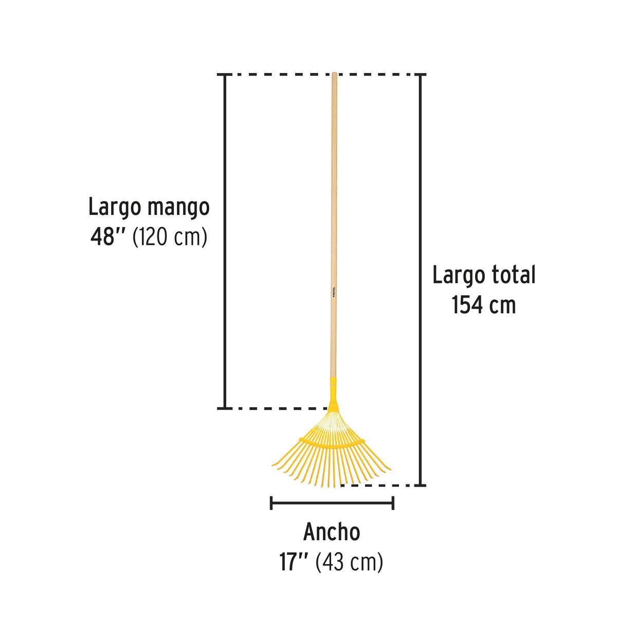 Balai Métallique Courbe Largeur: 43 Cm Longueur: 154 Cm Lot: 6 U