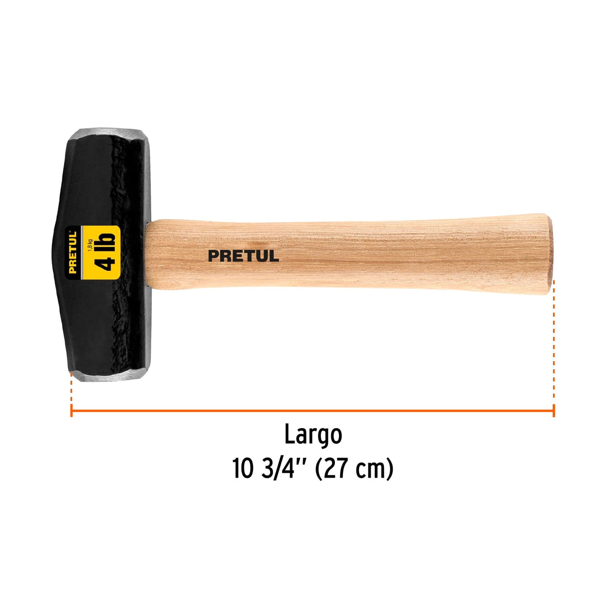 Massette Type Neige 1,8 Kg Manche De Bois 27 Cm
