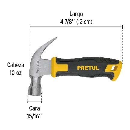 Marteau Mini Confort Prise En Main Tête 285 G Longueur 12 Cm