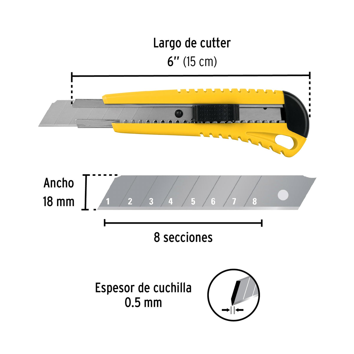 Cutter De 18 Mm Longueur: 15 Cm