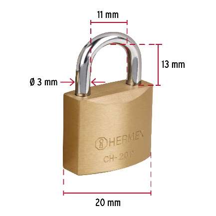 Cadenas De Fer 20 Mm Crochet Court