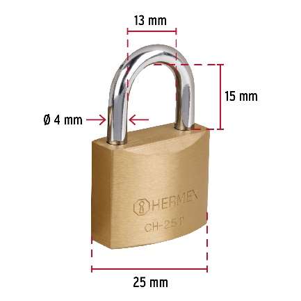Cadenas De Fer 25 Mm Crochet Court