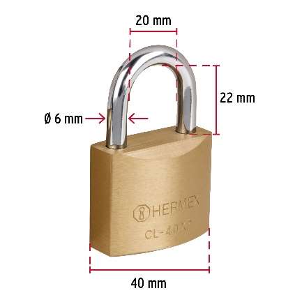Cadenas De Laiton 40 Mm Clé Tétra Crochet Court