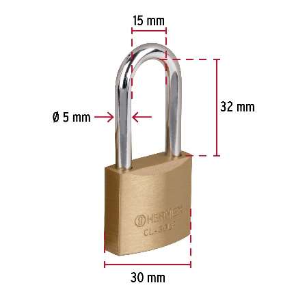Cadenas De Laiton 30 Mm Crochet Longueur