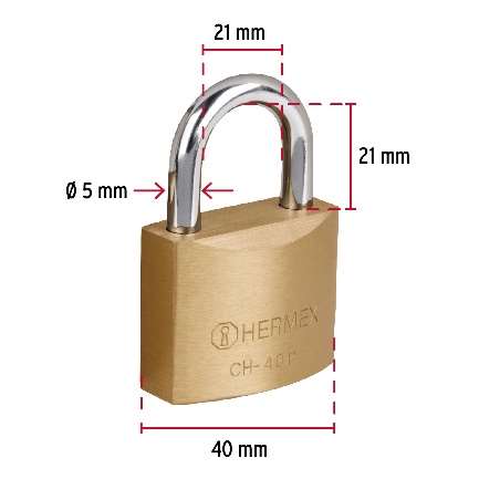 Cadenas De Fer 40 Mm Crochet Court