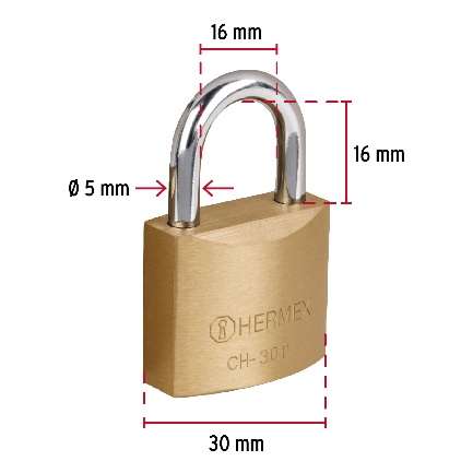 Cadenas De Fer 30 Mm Crochet Court