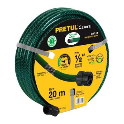 Renforcée 3 Couches 20 M Fils - Raccords Plastiques 1/2"