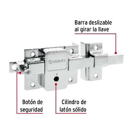 Serrure De Barre Fixe Droite
