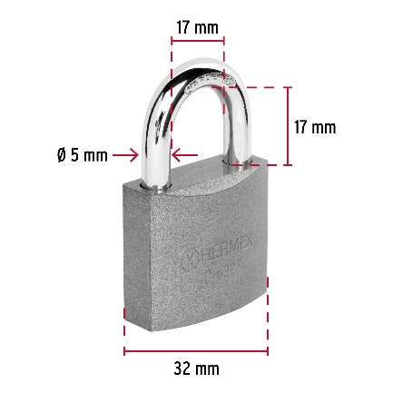 Cadenas De Fer 32 Mm Crochet Court