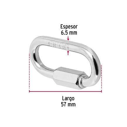Bandoulière De Acier Avec Sécurité Longueur: 64 Mm
