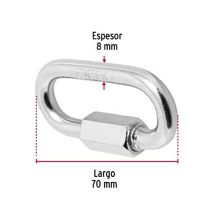 Bandoulière De Acier Avec Sécurité Longueur: 76 Mm
