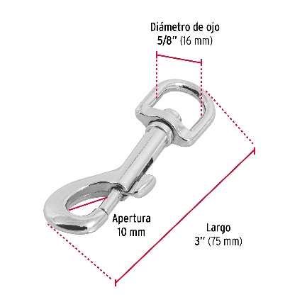 Bandoulière De Zinc Longueur: 79 Mm