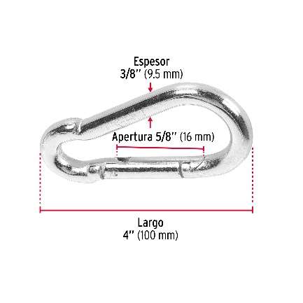Bandoulière Mousqueton De Acier Longueur: 102 Mm