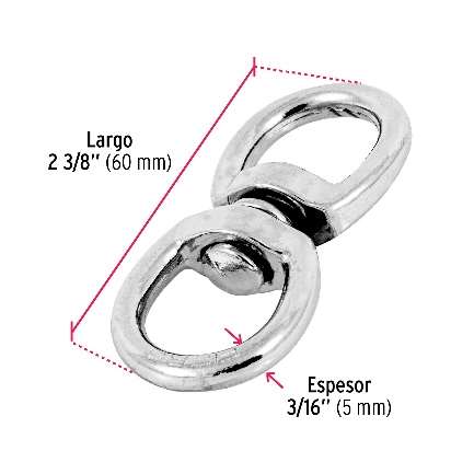 Anti-Vrille Métallique Longueur: 61 Mm