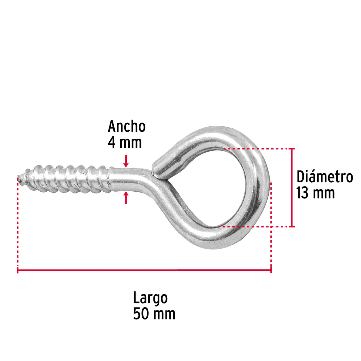 Piton Fermée 21X80 Dimension: 4X13X49 Mm