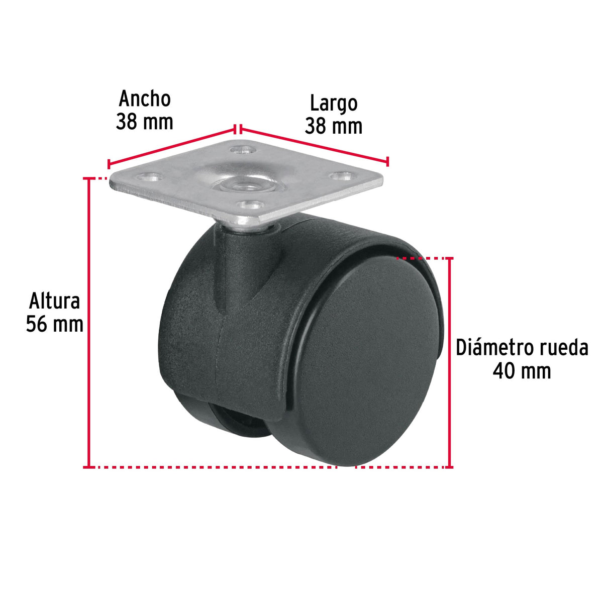 Roulette Avec Plaque Charge: 20 Kg