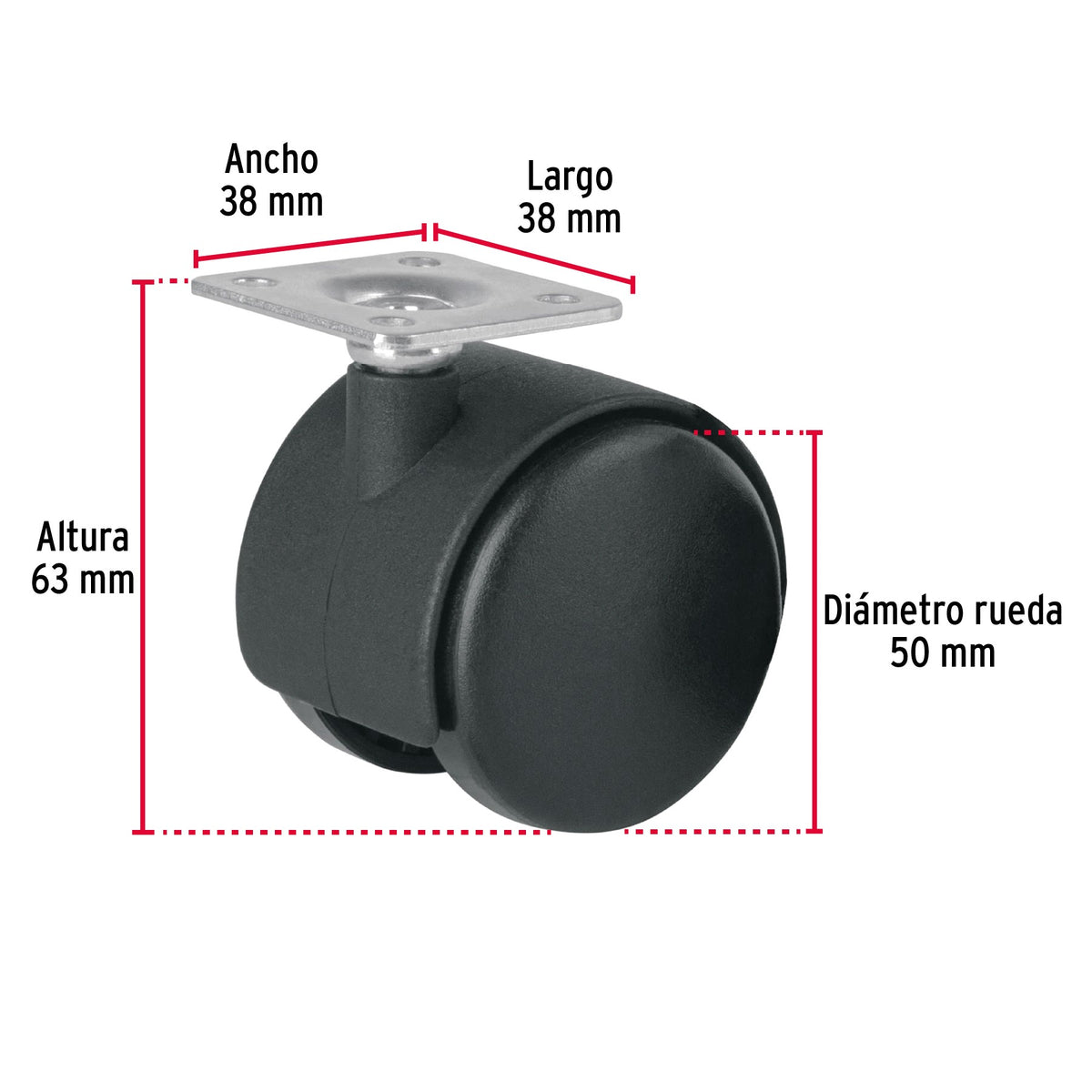 Roulette Avec Plaque Charge: 40 Kg