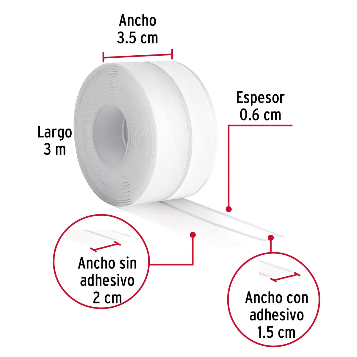 Ruban Pare-Poussière Transparent 3M Pour Portes Et Fenêtres