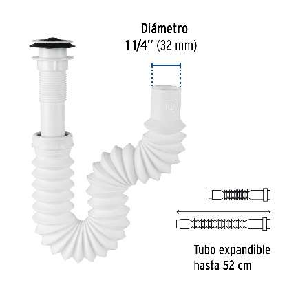 Cepsol Flexible Pour Lavabo 1-1/4"