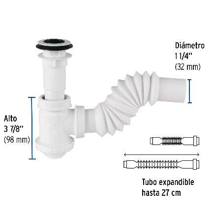Cepsol Flexible Pour Lavabo Avec Contre 1-1/4"