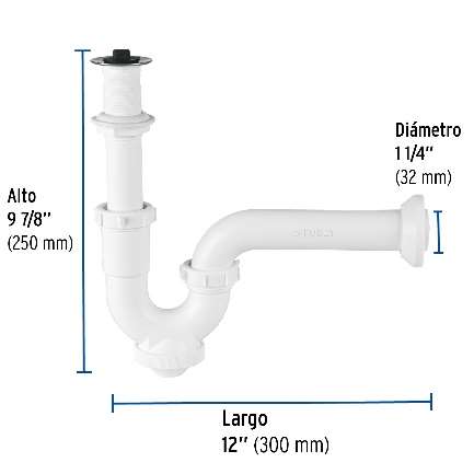 Cepsol Avec Contre Pour Lavabo 1-1/4"