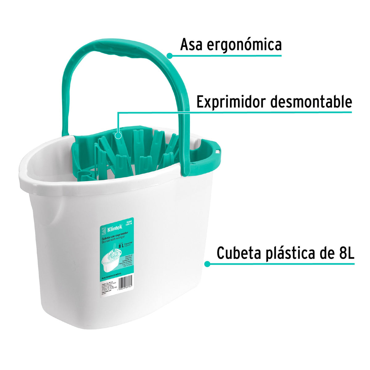 Seau Plastique Avec Presse-Agrumes Capacité 8L Paquet: 4 U